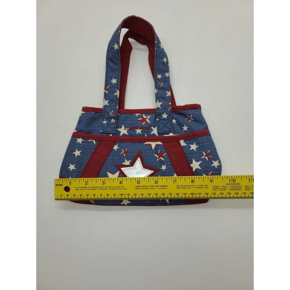 Longaberger Tote‎ Homestead Patriotic Small Red White Blue Stars USA